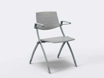 ZERO9 - Stackable training chair with armrests by Ares Line - view 3
